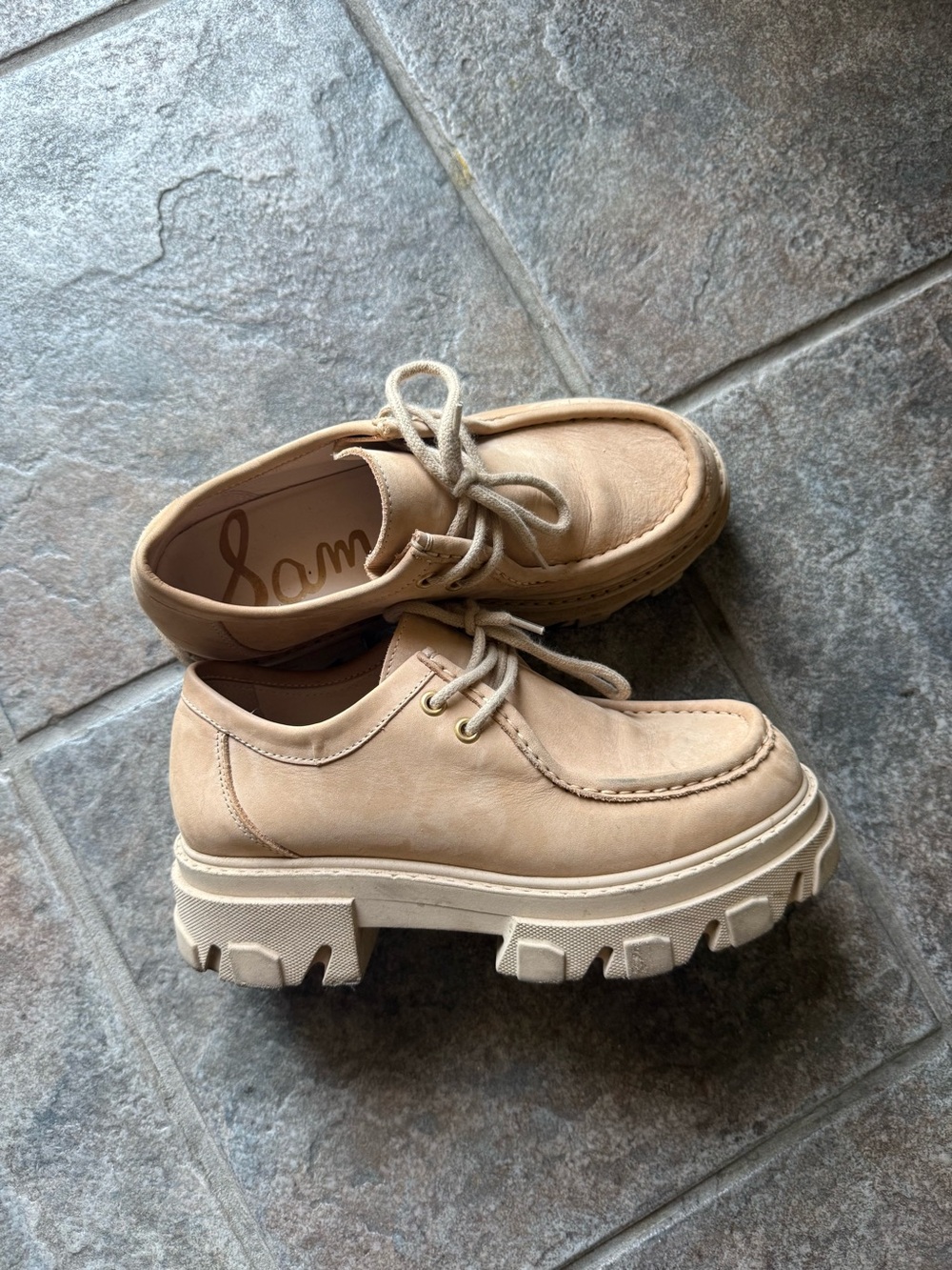 Sam Edelman Chunky Platform Loafer Shoes - Picture 2 of 4
